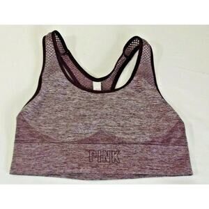 PINK Victorias Secret Seamless Lightly Lined SPORTS BRA - Size XS - BURGUNDY